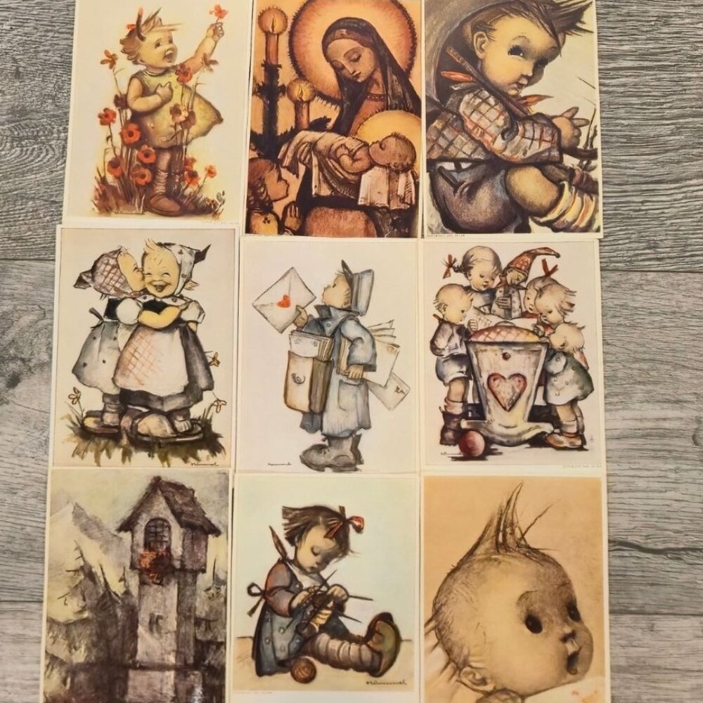 Vintage Hummel Art Prints Postcards Children Nursery art Madonna Child Ephemera